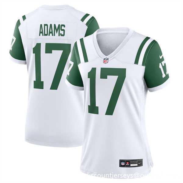 Womens New York Jets #17 Davante Adams White Classic Alternate Stitched Jersey Dzhi